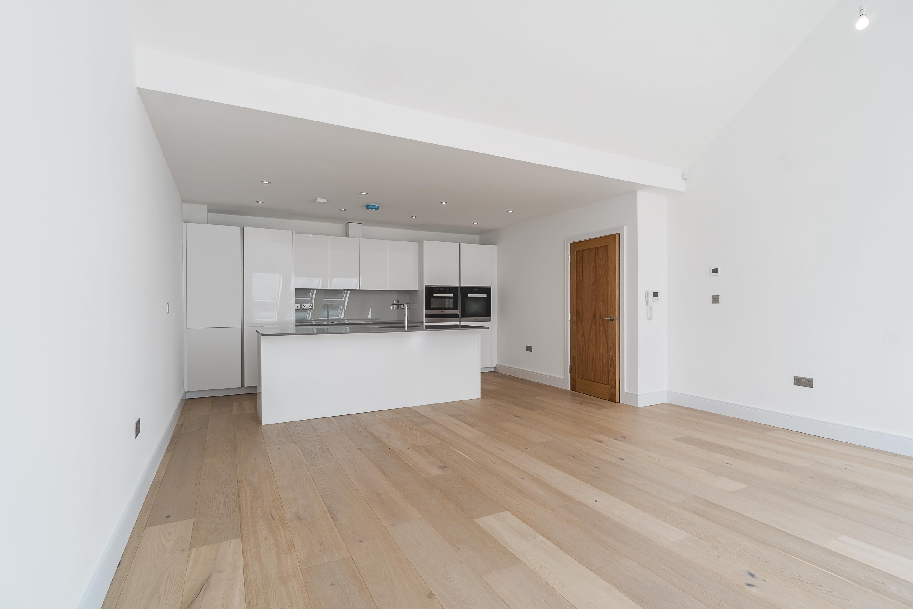 Open plan room before virtual staging