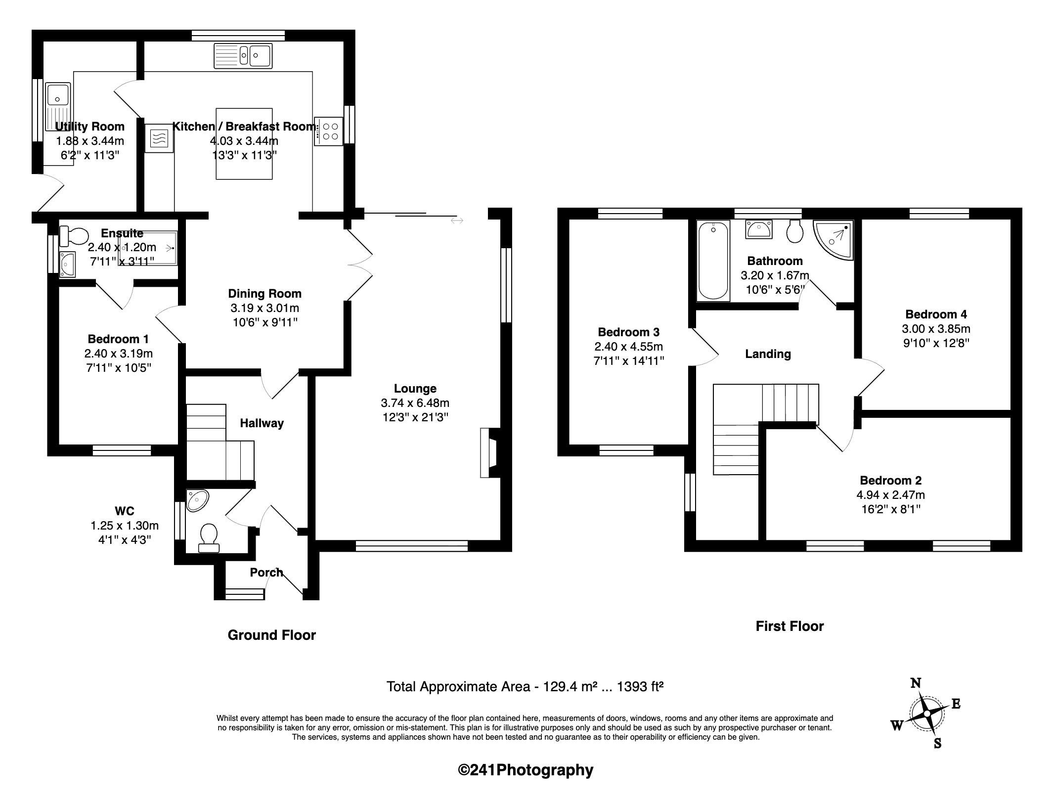 2D property floorplan by 241Photography