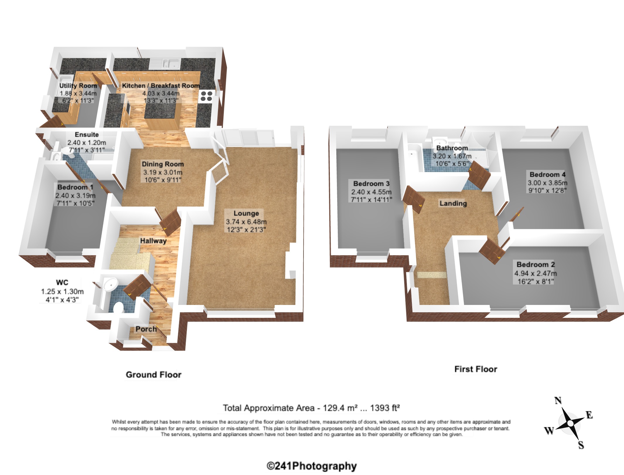 3D property floorplan by 241Photography